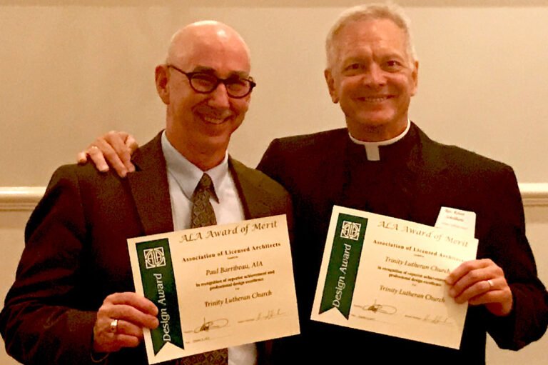 Senior Architect, Paul Barribeau and Pastor Schallhorn