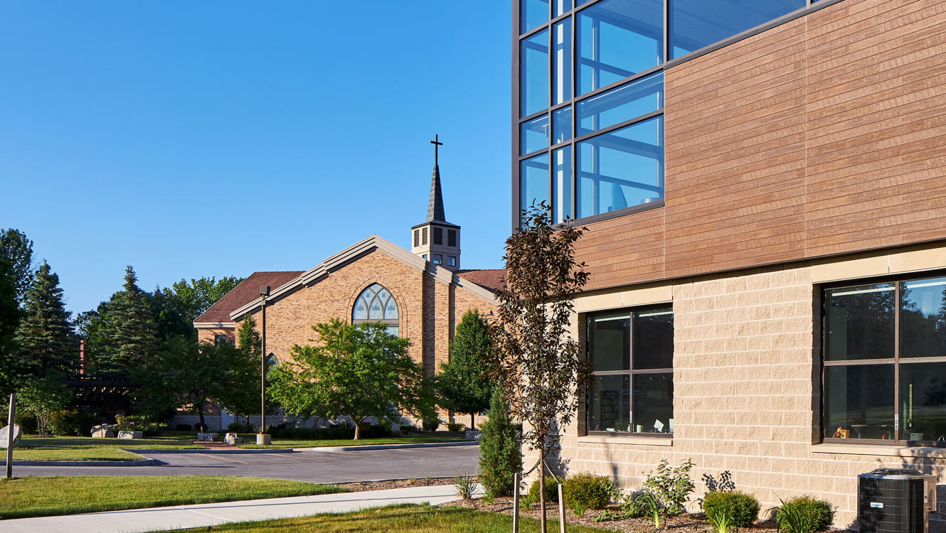 First Immanuel Lutheran School exterior and church