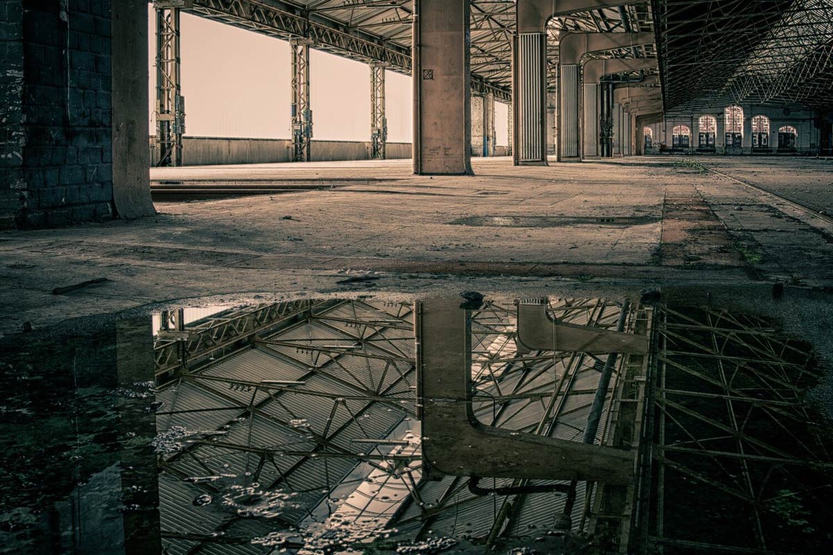 Abandoned industrial building