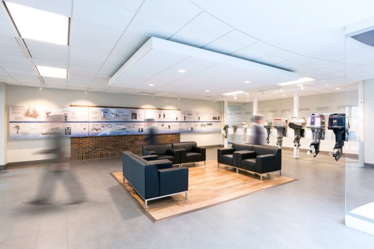 Lobby of branded building